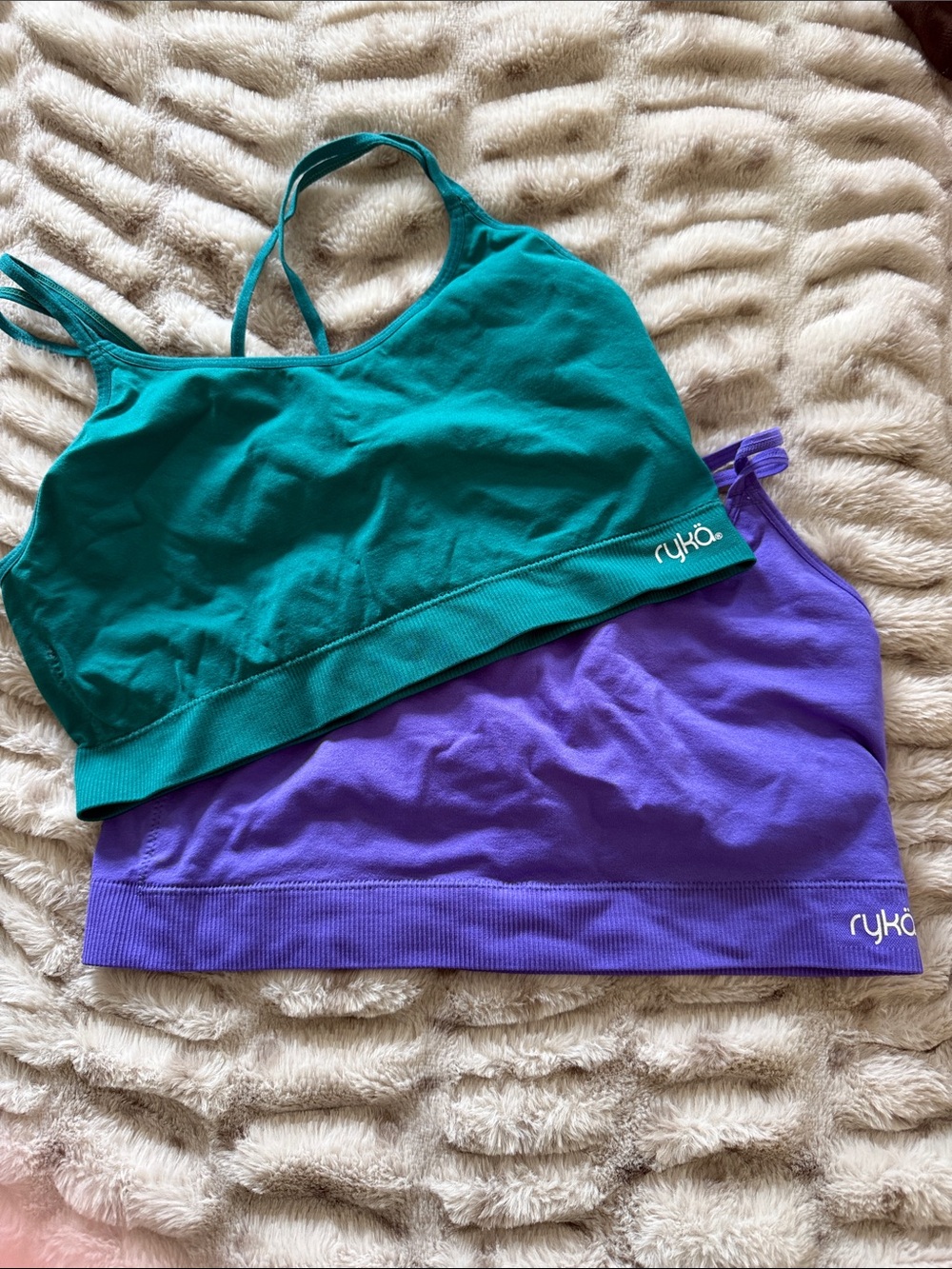 Ryka Teal and Purple Double Pack Sports Bras